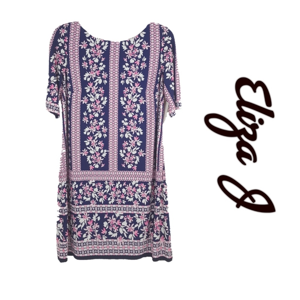 Eliza J Shift Womens Dress Stripes Floral NWT Chic